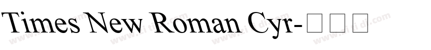 Times New Roman Cyr字体转换